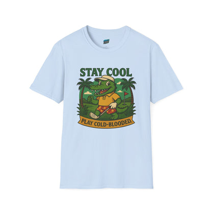Stay Cool. Play Cold-Blooded Gator Golf Men's Basic T-Shirt