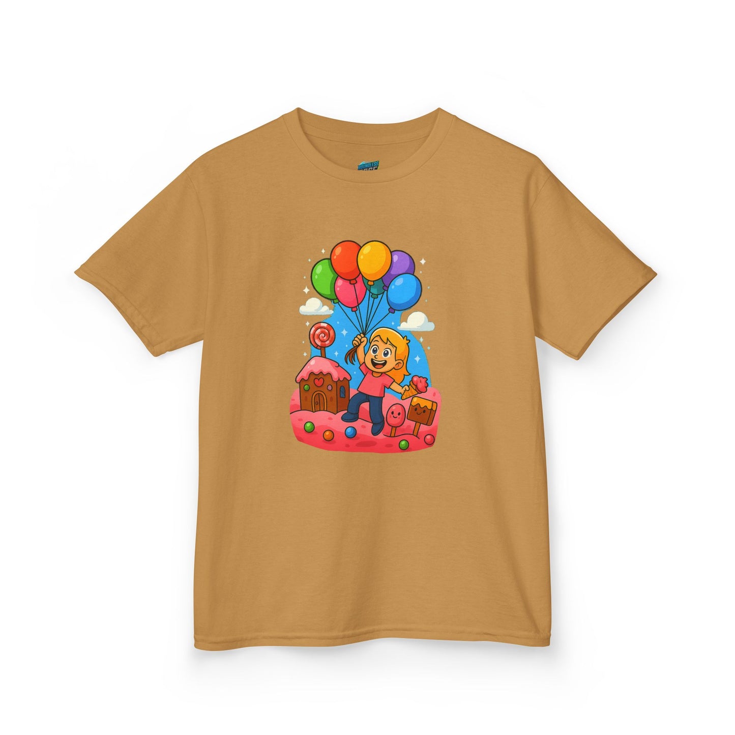 Candyland Lift-Off Playing with Danger Girls' Heavy Cotton T-Shirt