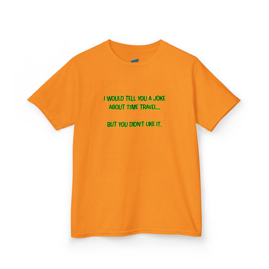 Time Travel Joke Humor Boys' Heavy Cotton T-Shirt