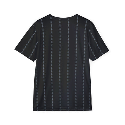 Disc Golf Basket Pin Stripes Men's Jersey Premium T-Shirt
