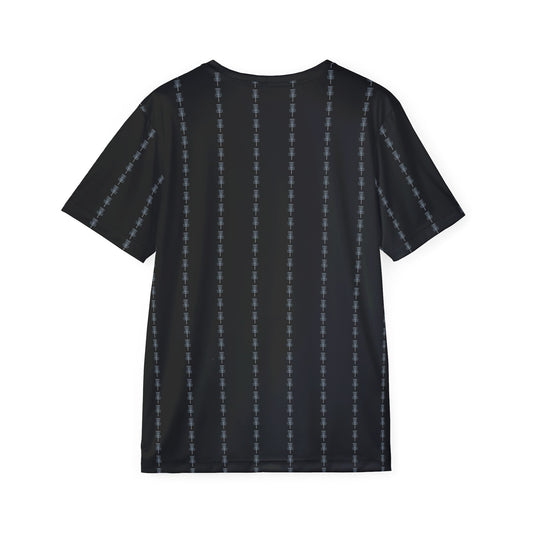 Disc Golf Basket Pin Stripes Men's Jersey Premium T-Shirt