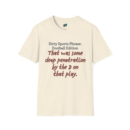 Dirty Sports Phrase Football Humor Women's Basic T-Shirt
