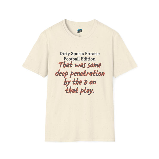 Dirty Sports Phrase Football Humor Women's Basic T-Shirt