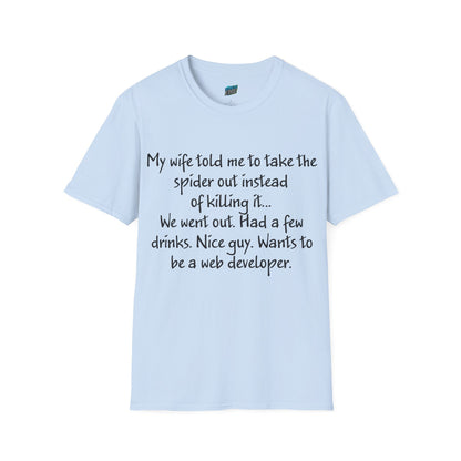 My Wife Told Me... Dad Joke Humor Men's Basic T-Shirt