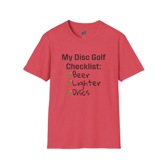 My Disc Golf Checklist Disc Golf Humor Men's Basic T-Shirt