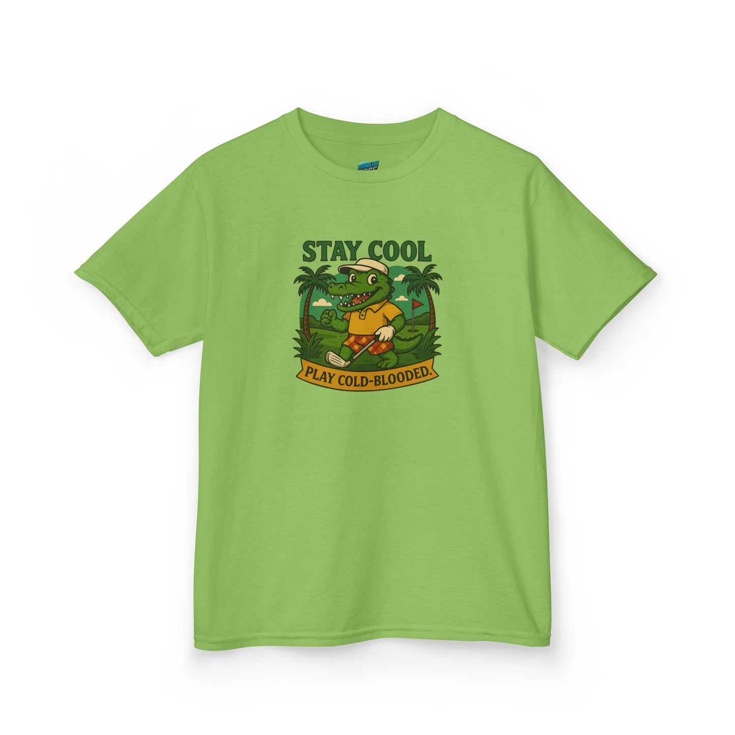 Stay Cool. Play Cold-Blooded Gator Golf Boys' Heavy Cotton T-Shirt