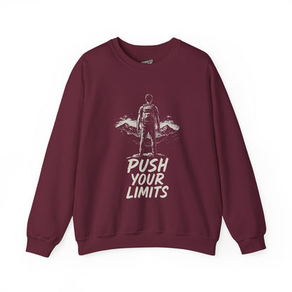 Summit Edition Push Your Limits Hiking Men's Basic Crewneck Sweatshirt