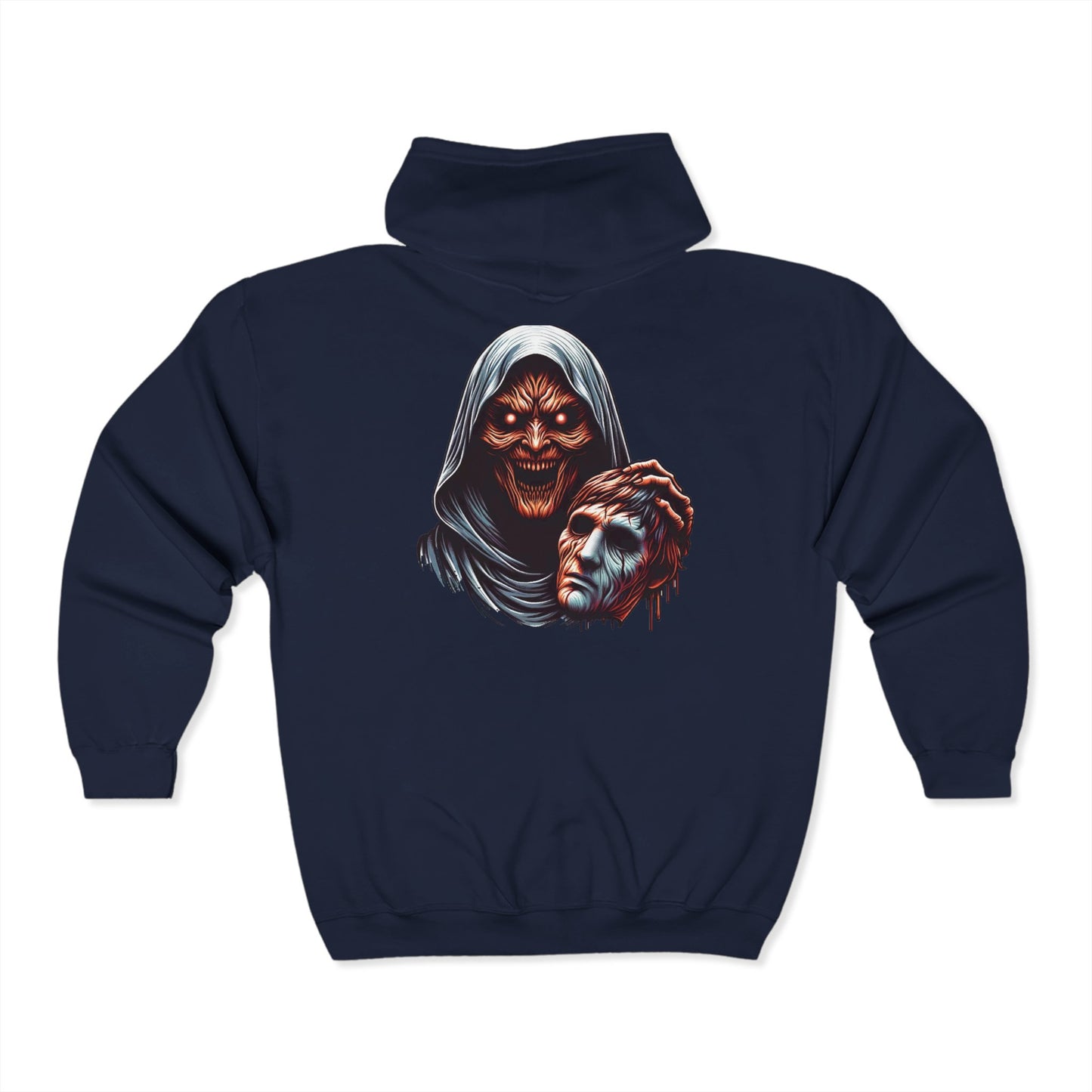 Horror Men's Heavy Blend Full Zip-Up Hoodie Sweatshirt