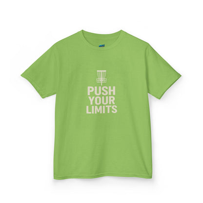 Push Your Limits Disc Golf Boys' Heavy Cotton T-Shirt