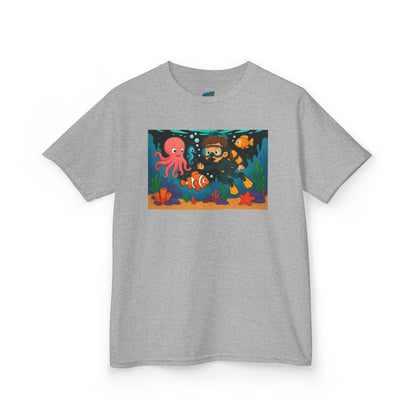 Ocean Explorer Playing with Danger Girls' Heavy Cotton T-Shirt