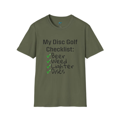 My Disc Golf Checklist Disc Golf Humor Men's Basic T-Shirt