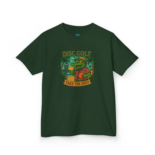 Take the Shot Disc Golf Gator Boys' Heavy Cotton T-Shirt