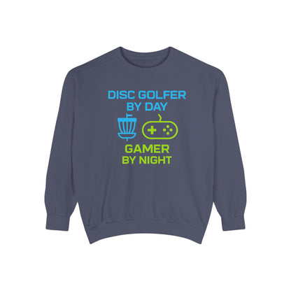 Disc Golfer by Day, Gamer by Night Women's Premium Relaxed Fit Crewneck Sweatshirt