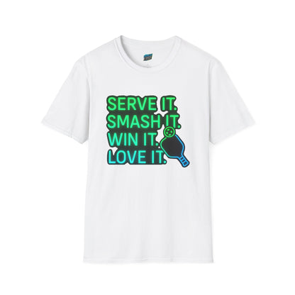 Serve it. Smash it. Win it. Love it. Pickleball Women's Basic T-Shirt