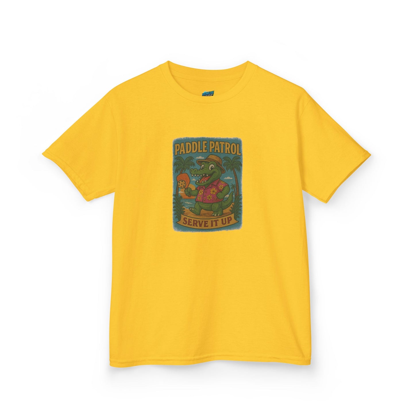 Paddle Patrol Gator Pickleball Boys' Heavy Cotton T-Shirt