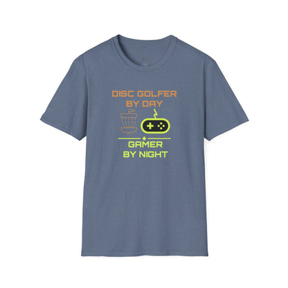 Disc Golf by Day, Gamer by Night Men's Basic T-Shirt