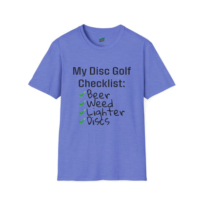 My Disc Golf Checklist Disc Golf Humor Men's Basic T-Shirt