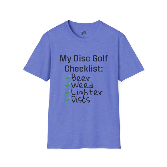 My Disc Golf Checklist Disc Golf Humor Men's Basic T-Shirt