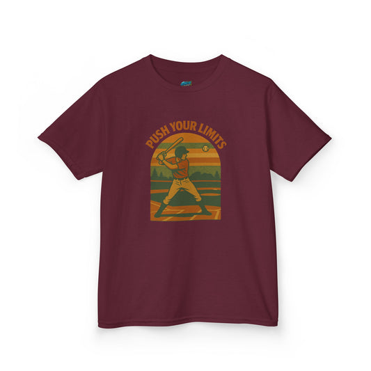 Push Your Limits Baseball Classic Boys' Heavy Cotton T-Shirt
