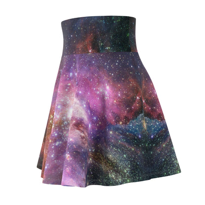 Galaxy Women's Skater Skirt Cosmic Skateboarding Boundless Edge Edition Bottoms