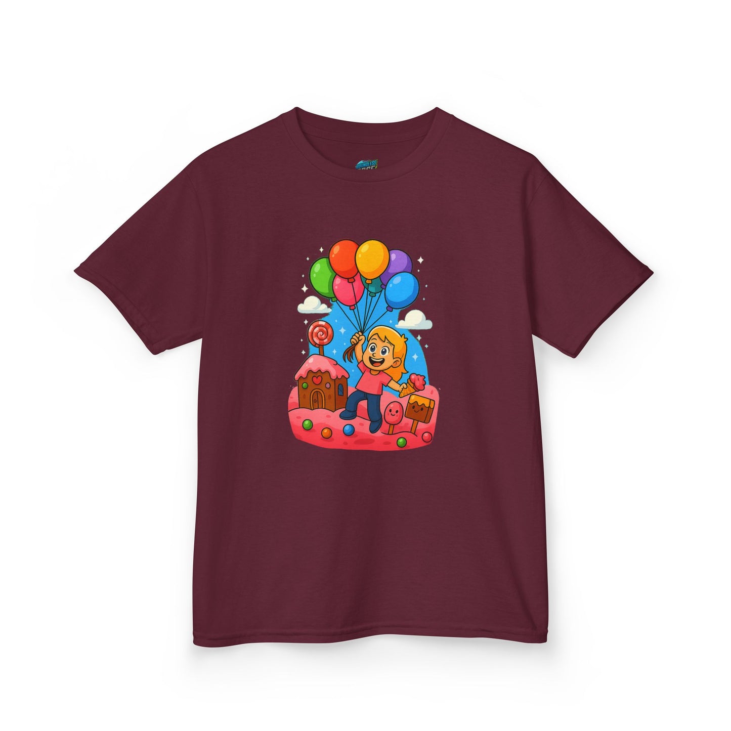 Candyland Lift-Off Playing with Danger Girls' Heavy Cotton T-Shirt
