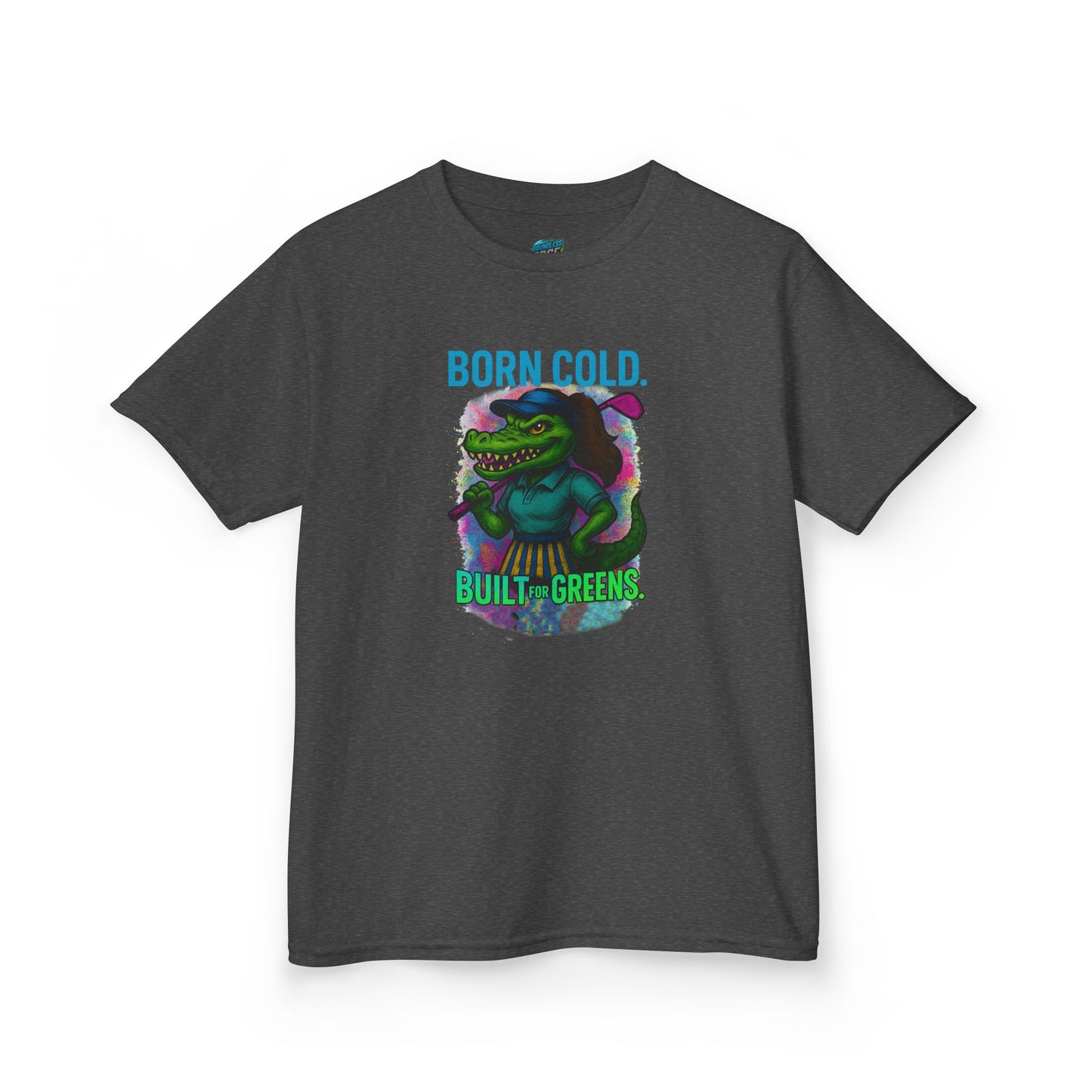 Born Cold. Built For Greens. Gator Golf Girls' Heavy Cotton T-Shirt