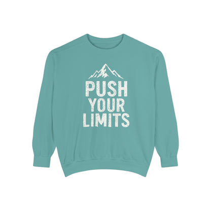 Push Your Limits Vintage Wash Men's Premium Crewneck Sweatshirt