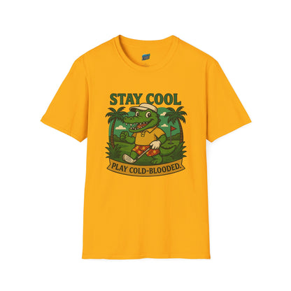 Stay Cool. Play Cold-Blooded Gator Golf Men's Basic T-Shirt