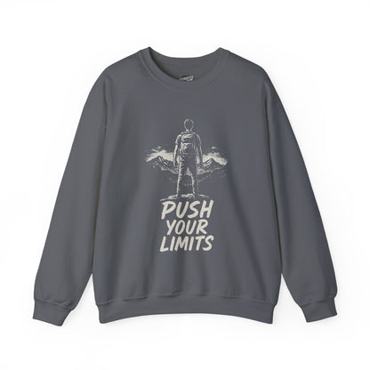Summit Edition Push Your Limits Hiking Men's Basic Crewneck Sweatshirt