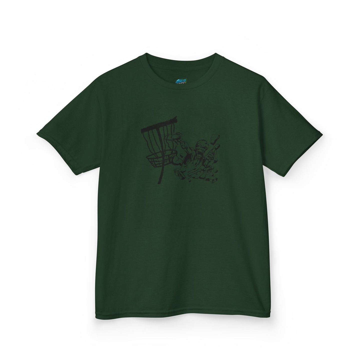 Putting Zombie Disc Golf Girls' Heavy Cotton T-Shirt