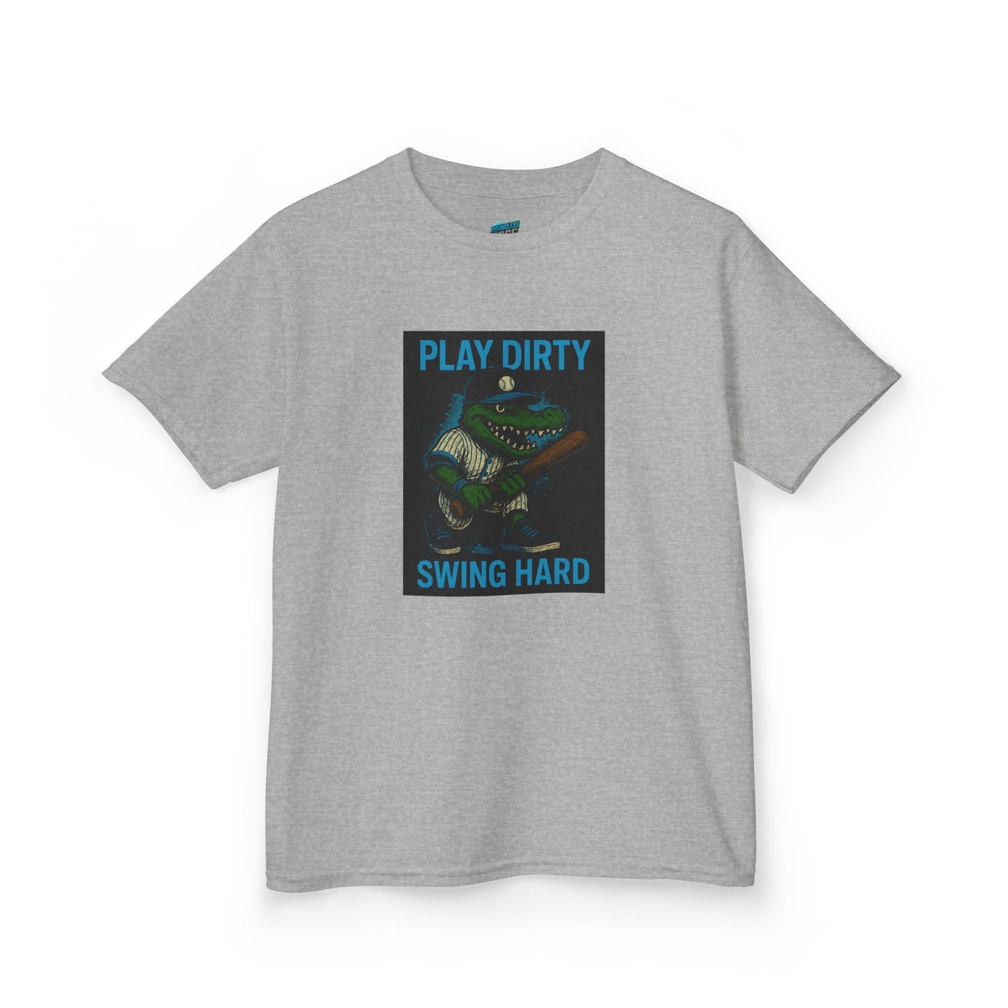 Play Dirty. Swing Hard. Gator Baseball Boys' Heavy Cotton T-Shirt
