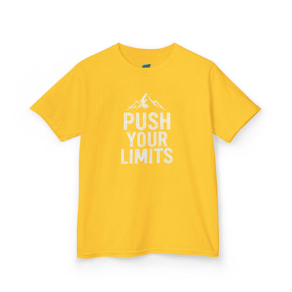 Push Your Limits Hiking Mountain Boys' Heavy Cotton T-Shirt