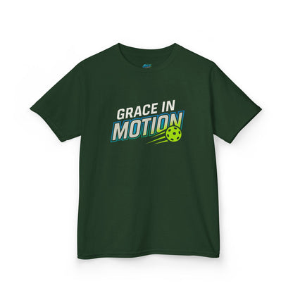 Grace in Motion Pickleball Girls' Heavy Cotton T-Shirt