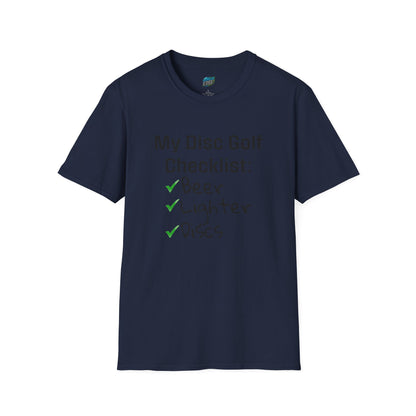 My Disc Golf Checklist Disc Golf Humor Men's Basic T-Shirt