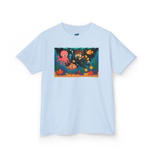 Ocean Explorer Playing with Danger Girls' Heavy Cotton T-Shirt