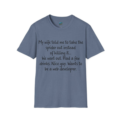 My Wife Told Me... Dad Joke Humor Men's Basic T-Shirt