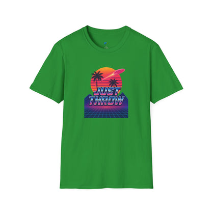 Just Throw Retro Disc Golf Men's Basic T-Shirt