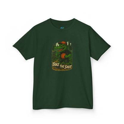 Take the Shot Disc Golf Edgy Gator Girls' Heavy Cotton T-Shirt