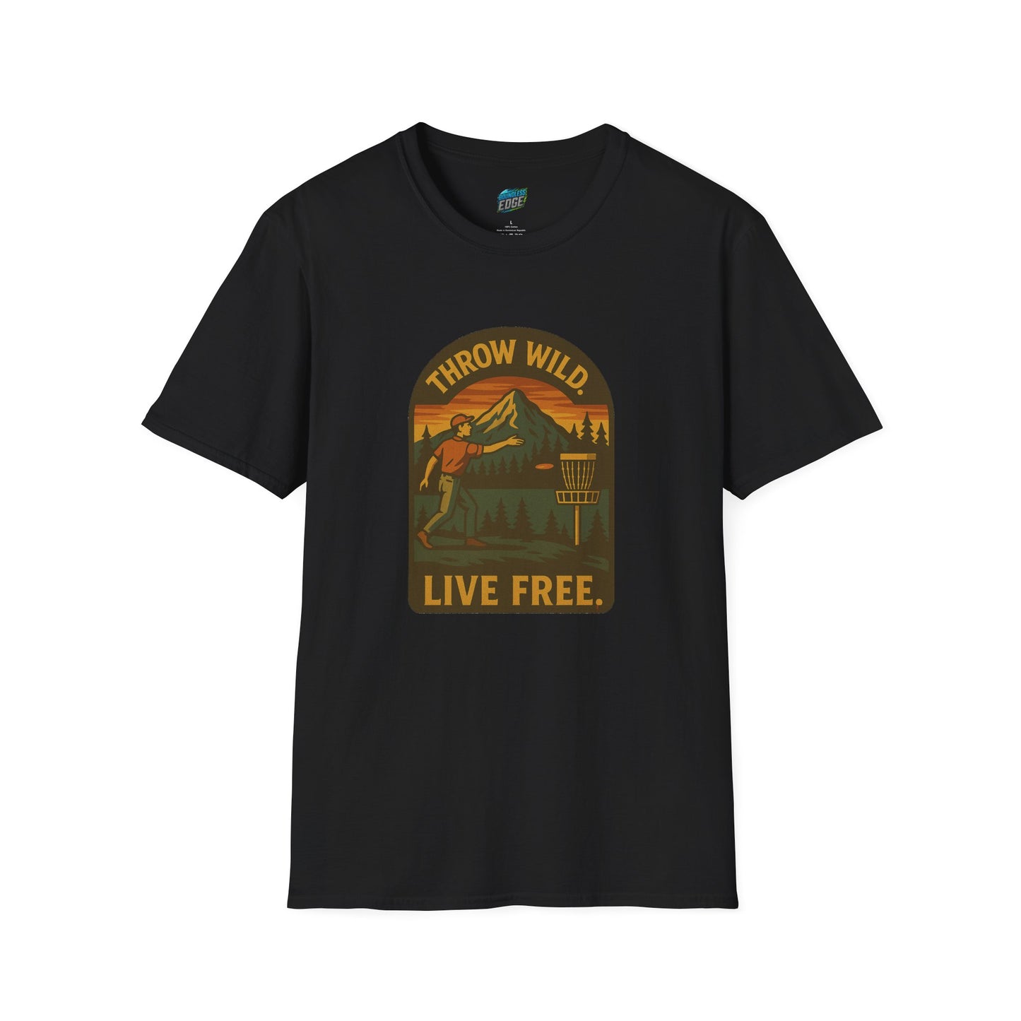 Throw Wild. Live Free. Disc Golf Vintage Men's Basic T-Shirt