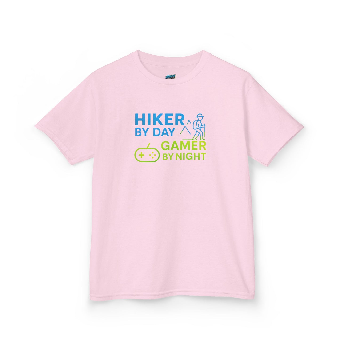 Hiker by Day, Gamer by Night Hiking Girls' Heavy Cotton T-Shirt