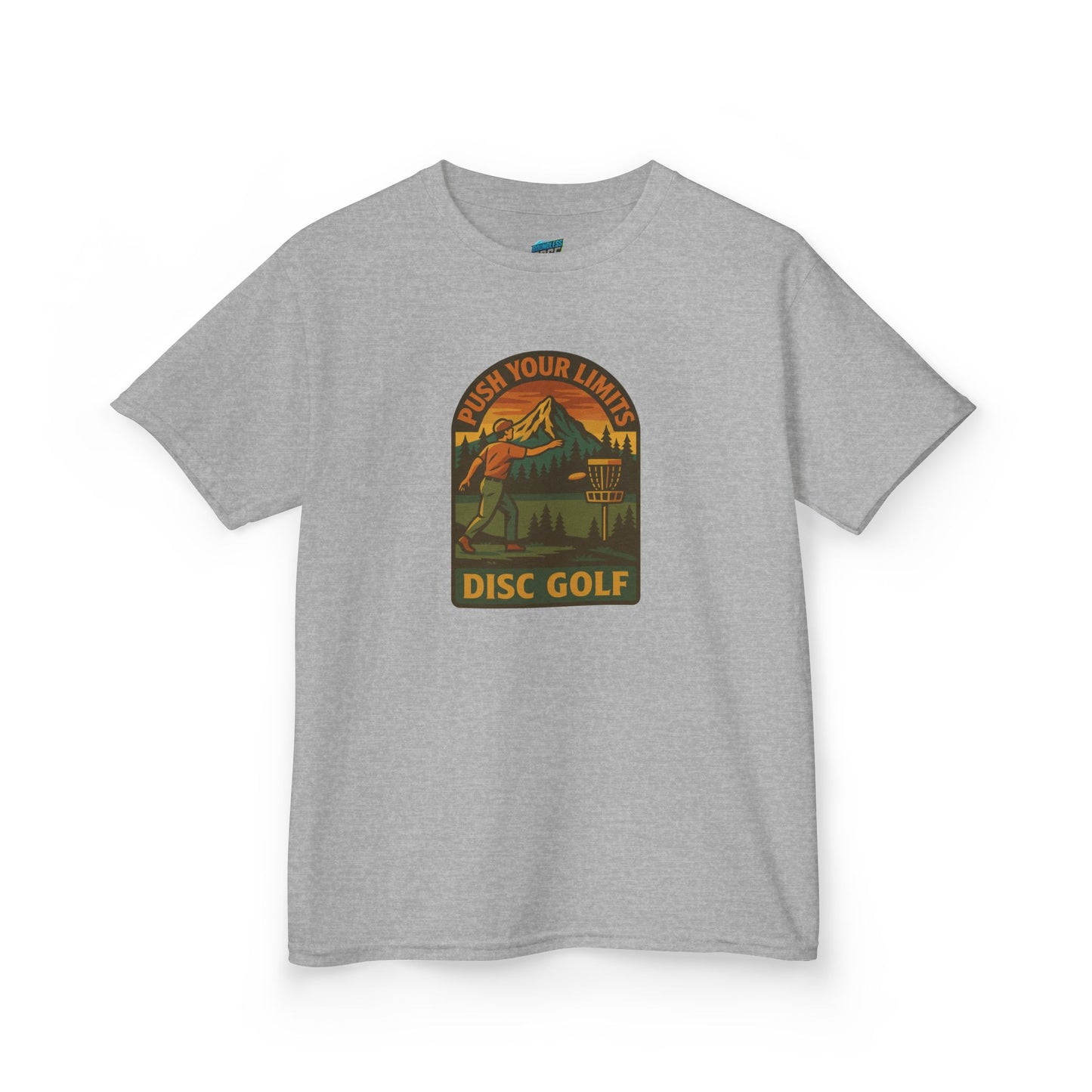 Push Your Limits Disc Golf Classic Boys' Heavy Cotton T-Shirt