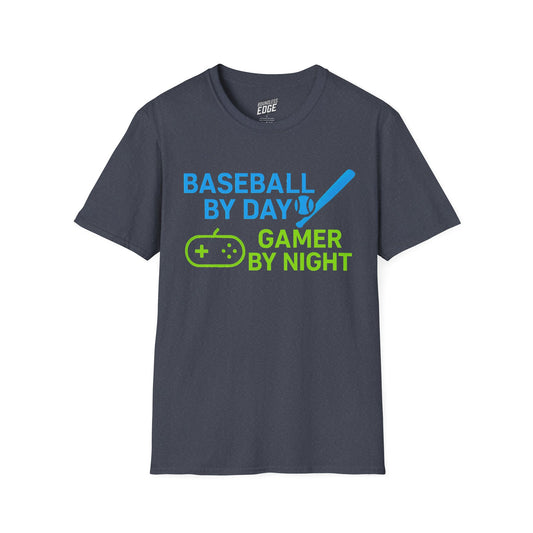 Baseball by Day, Gamer by Night Men's Basic T-Shirt