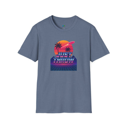 Just Throw Retro Disc Golf Men's Basic T-Shirt