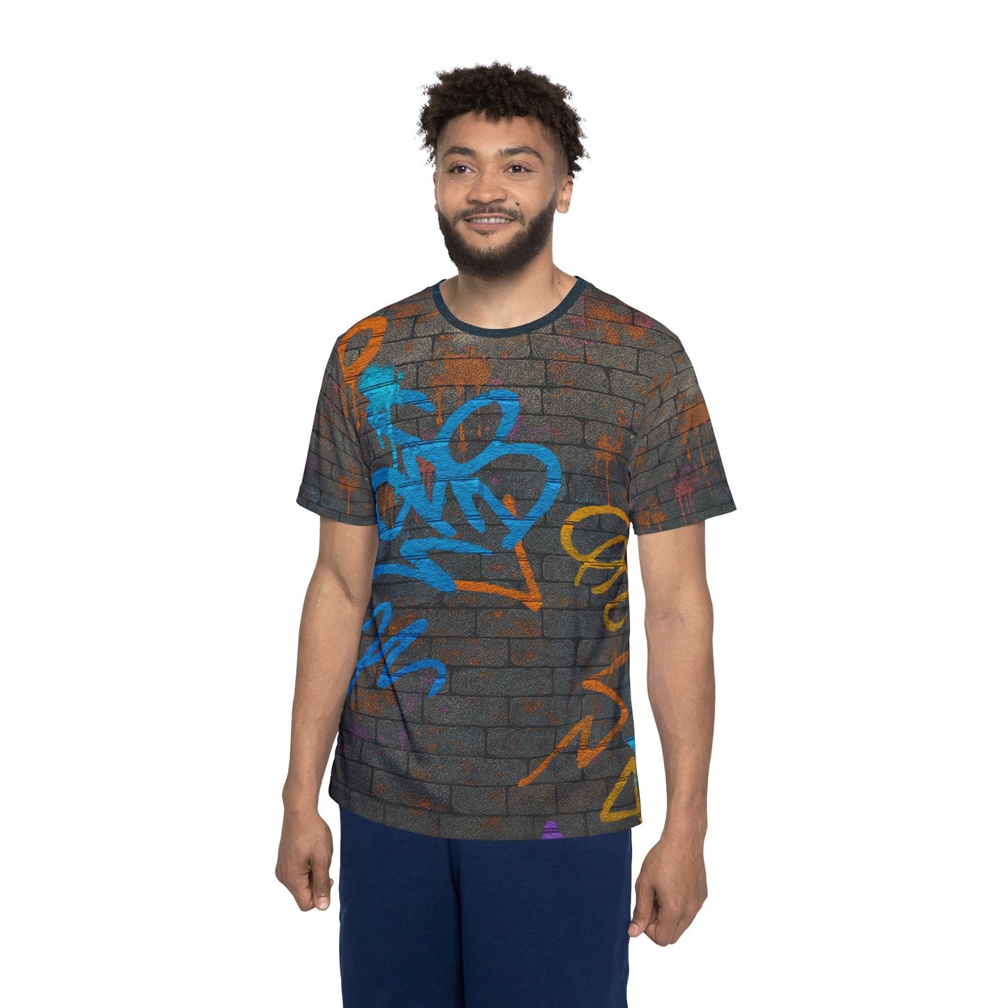 Inspire Graffiti Wall Men's Jersey Premium T-Shirt