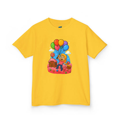 Candyland Lift-Off Playing with Danger Girls' Heavy Cotton T-Shirt