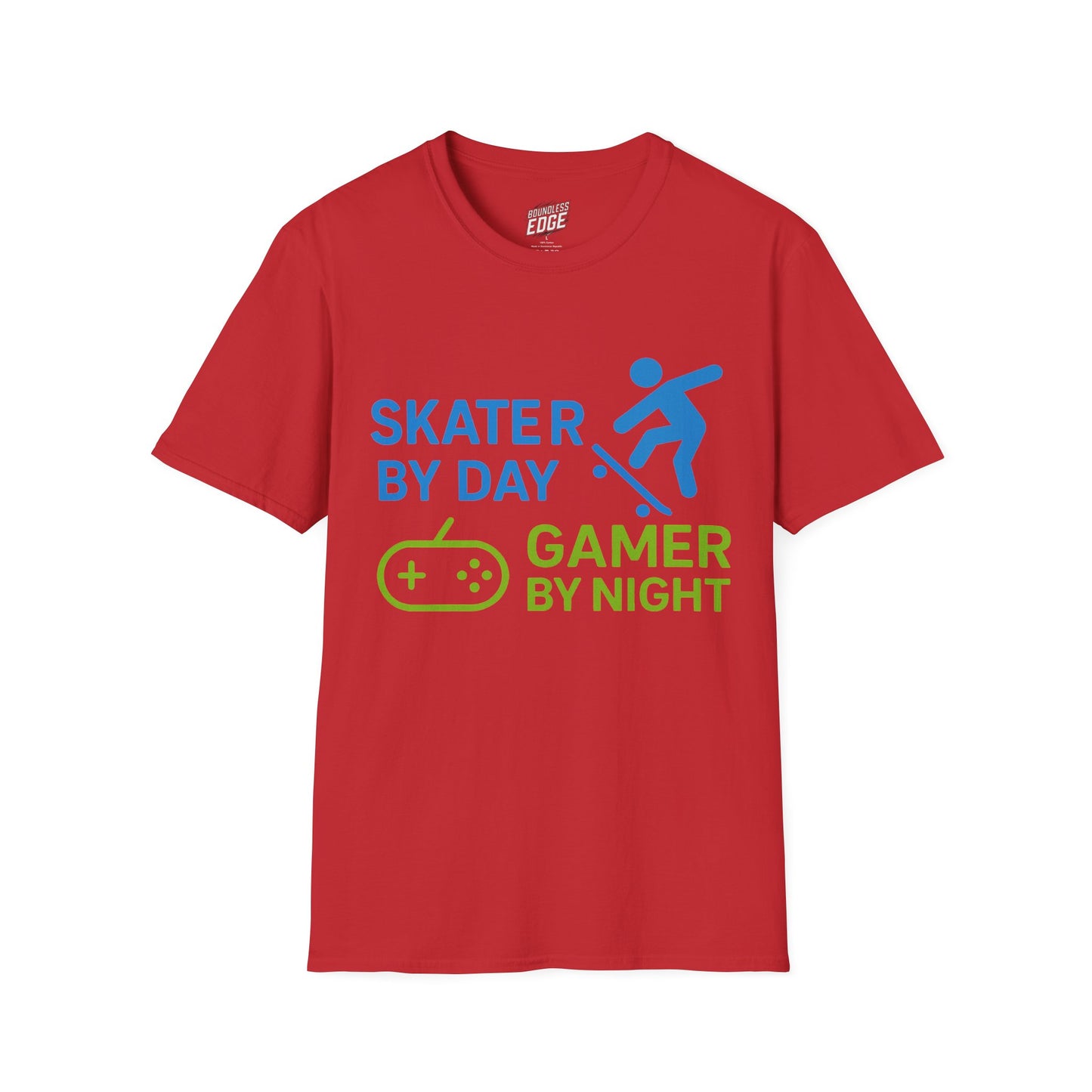 Skater by Day, Gamer by Night Skateboarding Men's Basic T-Shirt