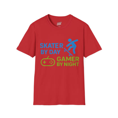 Skater by Day, Gamer by Night Skateboarding Women's Basic T-Shirt