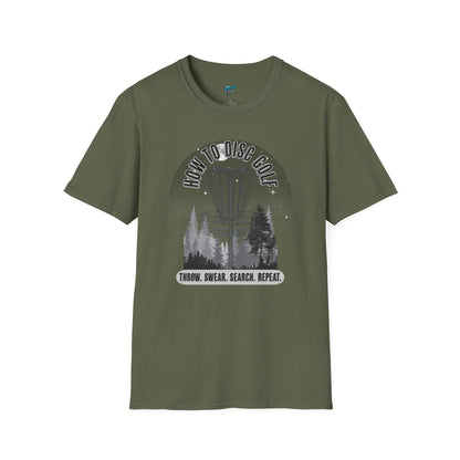 How to Disc Golf Humor Men's Basic Softstyle T-Shirt