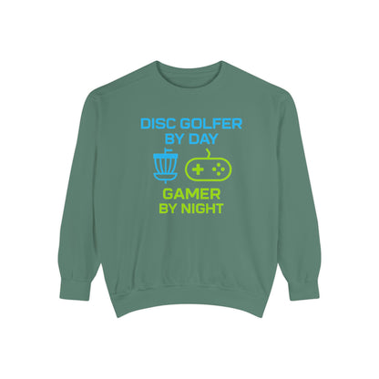 Disc Golfer by Day, Gamer by Night Women's Premium Relaxed Fit Crewneck Sweatshirt