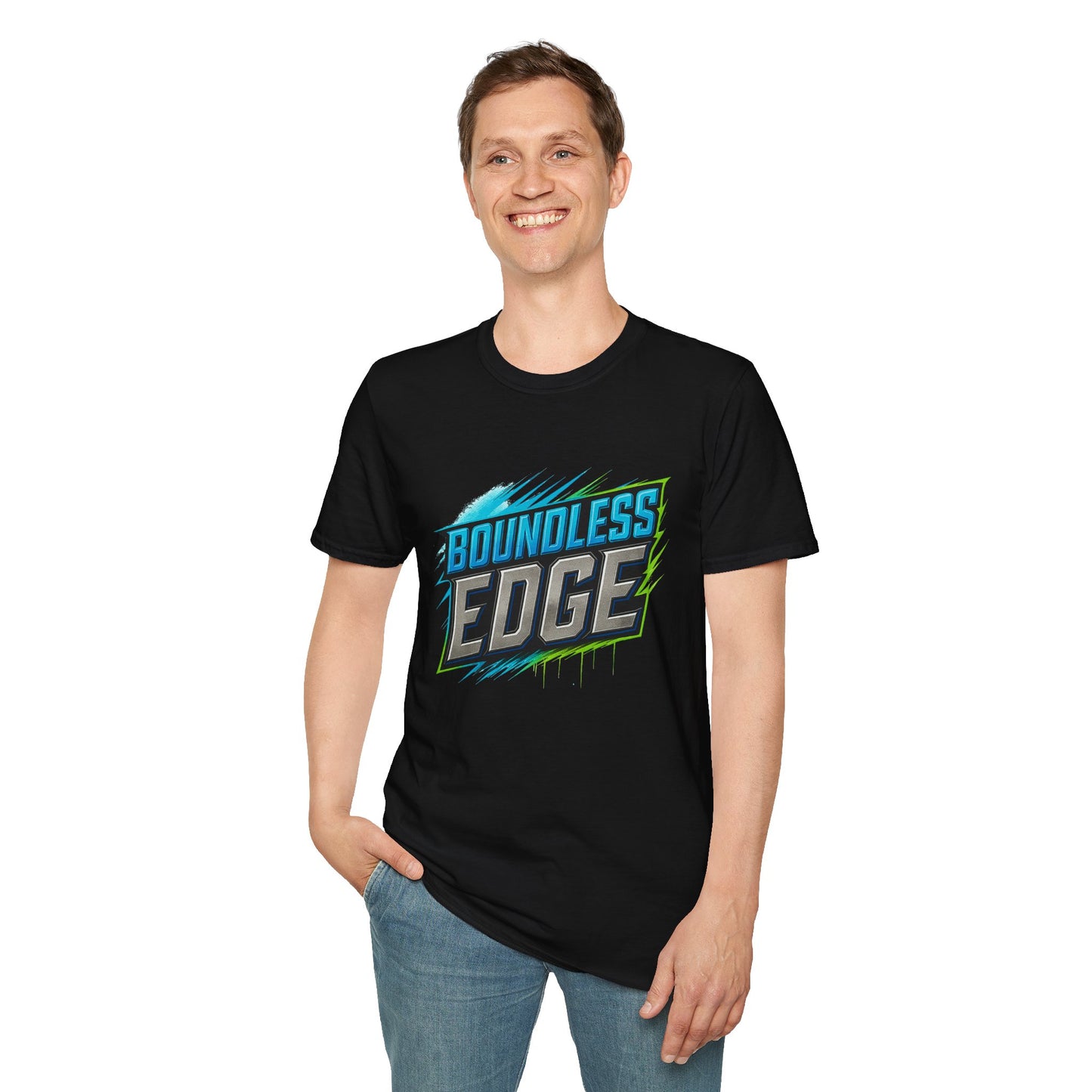 Boundless Edge Logo Tee – Everyday Edition Men's Basic T-Shirt (Black Only)